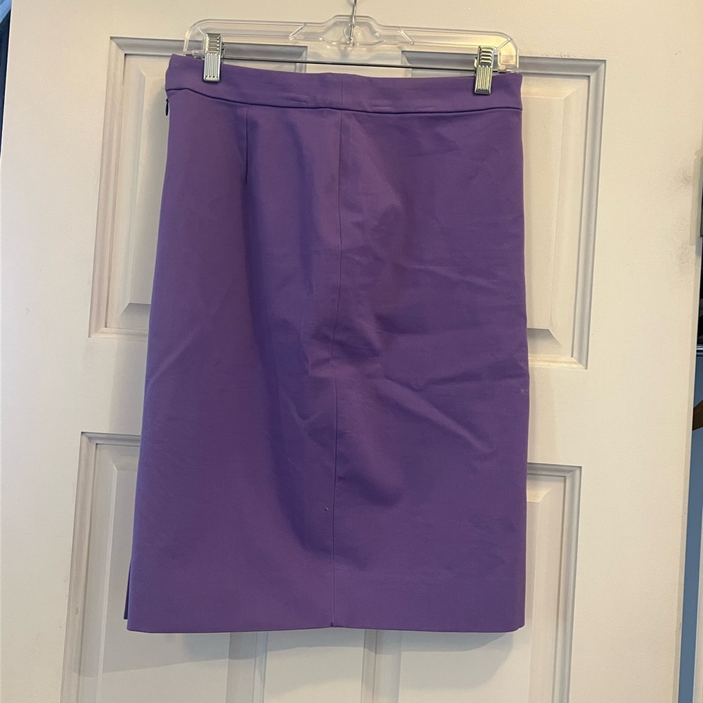 J. Crew Purple Pencil Skirt Knee-Length